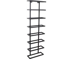 LOFT42 Pinot Wandwijnrek - 8 flessen - Metaal - Zwart - 87x27x11