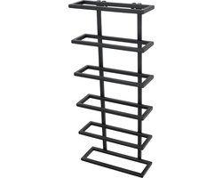 LOFT42 Pinot Wandwijnrek voor 6 flessen - Metaal - Zwart - 62x27x10 cm