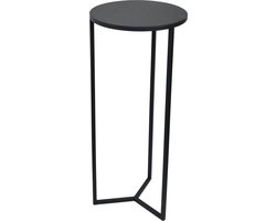 LOFT42 Sense ronde Plantenzuil - Zwart metaal - 35x35x80