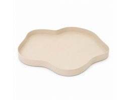 LOFT42 Serva Organisch Metalen Dienblad – Beige – Ø40 cm