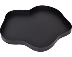 LOFT42 Serva Organisch Metalen Dienblad – Zwart – Ø40 cm