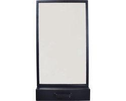 LOFT42 Verona Spiegel – Lade – Zwart – Metaal - 72x38x4