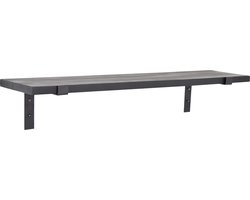 LOFT42 Wally Wandplank Zwart Mangohout - Industrieel - 70x16x1,6