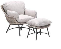 Logan fauteuil inclusief voetenbank - vintage willow - desert sand