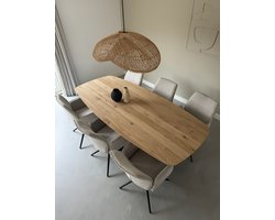 Lok Living -Eiken tafel - deens ovaal - 220cm naturel mat gelakt