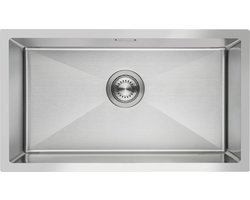 LOMAZOO Capri RVS Keuken Spoelbak - Elegant & Ruim - Onderhoudsvriendelijk - Inclusief Accessoires – 70 x 40 cm
