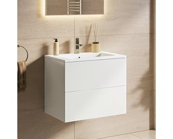 LOMAZOO NINEO Glanzend Wit - Wastafel Wit - 60cm