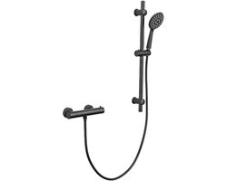 LOMAZOO Premium - Doucheset Zwart Met Thermostaatkraan - Zwarte Doucheset [LANDO]