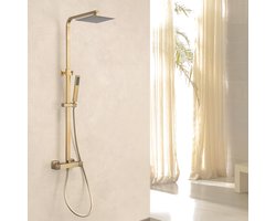 LOMAZOO Regendouche Goud - Doucheset - Stortdouche - Douchekop Waterbesparend [ESTRELLA]