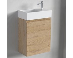 LOMAZOO Toiletmeubel Licht Eiken - Fonteinmeubel - Wc Meubel - Wc Kastje [MALIBU]