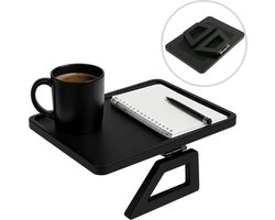 Lomera Armleuning Dienblad - Zwart Bamboe - Antislip Functie - Opvouwbaar Dienblad - Sofa Dienblad - Banktafel Dienblad - Armleuning Tafel - Bamboe Materiaal - Zwart Kleur - Bank Armleuning - Dienblad Voor Bank - Sofa Plank - Bank Dienblad
