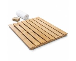 Lomera Douchemat Bamboe Antislip - Badmat - Houten Douchemat - Badkamermat - Saunamat - Bamboe Badmat - Houten Badmat - Bamboemat - Antislip Badmat - Zwembadmat - Voor Bad, Douche, Sauna en Zwembad