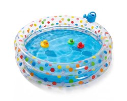 Lomera Kinderzwembad Opblaasbaar - Babyzwembad - Peuterbad - Zwembadje voor Kinderen - Pierenbadje - Opblaasbad voor Tuin en Buiten - Babybadje - Zwembad - Peuterzwembad - Zomer - Buitenspeelgoed - Waterspeelgoed - Balkon - Vakantie