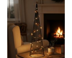 Lomera Led Kerstboom - Kegelvormige Kerstboom - Warme Led-Verlichting - Binnen en Buiten - Feestelijke Sfeer - Moderne Kerstdecoratie - Kerstboom Kerstverlichting - Unieke Kerstversiering - Kleine Kerstboom - Kerst Decoratie