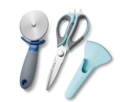 Lomera Pizzasnijder en Keukenschaar Set - Pizzasnijder Set - Keukenschaar Set - Pizza Snijder - Pizzasnijder - Pizzaroller - Pizzames - Pizza Wiel - Pizza Cutter - Keukenschaar - Keukenschaar met Hoes - Pizzasnijder met Hoes