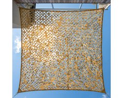 Lomera Schaduwdoek Camouflagedoek Beige - Camouflagenet - Zonnezeil Rechthoek - Camouflage Net - Zonwering - Zonnescherm - Schaduwnet - Tuinnet - Camouflage Schaduwdoek - Schaduwzeil - Terras en Tuin - Tarp - Camonet - Met Draagtas