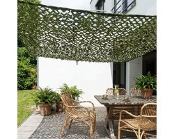 Lomera Schaduwdoek Camouflagedoek Groen - Camouflagenet - Zonnezeil Rechthoek - Camouflage Net - Zonwering - Zonnescherm - Schaduwnet - Tuinnet - Camouflage Schaduwdoek - Terras en Tuin - Tarp - Camonet - met Draagtas