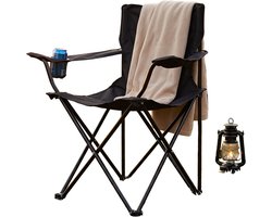 Lomera Vouwstoel - Campingstoel - Kampeerstoel - Klapstoel - Strandstoel - Opvouwbaar met Bekerhouder en Draagtas - Tuinstoel - Picknickstoel - Visstoel - Metalen Frame - Inklapbaar - Festival