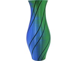 Londen Vaas 'Metallic Emerald' | Home Deco | Woon Accessoires | Bloemen Vaas - Professionele 3D Print - 100% Waterdicht