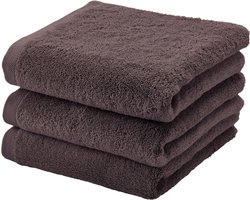 London Handdoek Calla | Bruin / Paars | Katoen