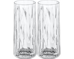 Longdrinkglas, 0.25 L, Set van 2, Organic, Transparant - Koziol | Club No. 3