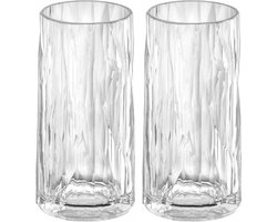 Longdrinkglas, 0.3 L, Set van 2, Organic, Transparant - Koziol | Club No. 8