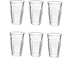 Longdrinkglazen`- 473 ml - Transparant Gehard glas - 6 stuks - Waterglazen - Glazen - Theeglazen - Koffieglazen - Stapelbare glazen - latte macchiato glazen