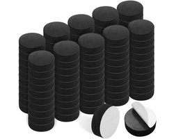 longziming -100 Stuks Onzichtbare Bloempot Voetjes, Zelfklevende Antislip EVA Voeten voor Kleine Potten (Zwart, 3 cm Diameter)