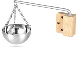 longziming -350 ML Sauna Aromakom van RVS - Ideaal Accessoire voor Sauna en Spa