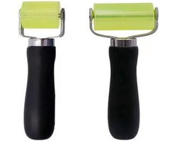 longziming -Aandrukrol Set 2-delig – Siliconen Behangroller 30 & 50 mm – Naadroller voor Behang, PVC en Kunststof – Slijtvast, Soepel Rollend en Hittebestendig