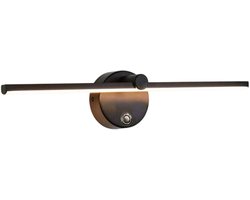 longziming Dimbare LED Spiegelverlichting Badkamer – 330° Draaiend – 40 cm – 4000K – Moderne Wandlamp – Voor Kaptafel of Kast – Zwart