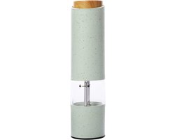 longziming Elektrische Zout- en Pepermolen – Verstelbaar, Automatisch, Afneembaar – Tarwestro Molen – Automatic Salt Grinder – groente