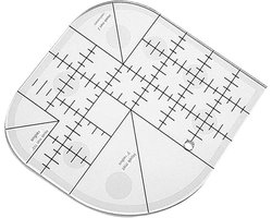 longziming -Gebogen Vierkante Liniaal voor Patchwork – Plastic Meetliniaal voor Quilten, Naaien en Handwerk – Ideaal voor Hobby, Thuisgebruik en Kantoor