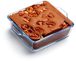 longziming -Glazen Ovenschaal 13x13x4 cm – Hittebestendig Borosilicaatglas 500 ml – Kleine Vierkante Schaal voor Oven, Magnetron & Vriezer