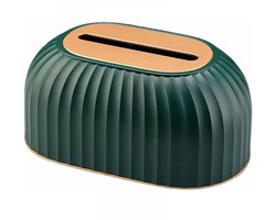 longziming -Moderne Tissue Box Cover – Rechteckige Taschentuchhouder voor thuis en kantoor – Hoogwaardige materialen, geschikt voor woonkamer, eetkamer en auto – Stijlvol groen design