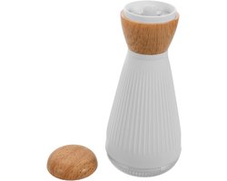 longziming -Multifunctionele Pepermolen en Zoutmolen – Keramisch Maalmechanisme – Instelbare Maalstand van Fijn tot Grof – Duurzaam Keukengereedschap – Navulbaar Kruidenaccessoire – Wit