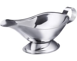 longziming - Sauskom - Juskan - Dipschalen - 1 stuk - 250 ml - Roestvrij staal - 23x9,8x8,5 cm - Druppelvrij schenken - Vaatwasserbestendig - Voor warme en koude sauzen