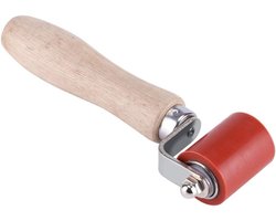 longziming -Siliconen Aandrukrol voor Laswerk – Hittebestendig tot 260°C – Dubbel Lager – Houten Ergonomische Handgreep – Geschikt voor Waterdichte Membranen & Zeildoek