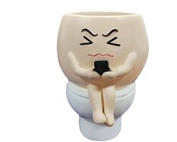 longziming -Toilet Bloempot - Grappige Toilet Plantenpot - Bloempot - Drainagegat - Binnen Gebruik - Kunsthars - Speels & Decoratief - 1 Stuk