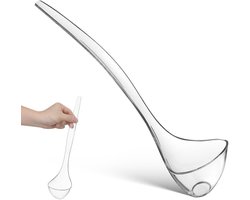 longziming - Transparante Soeplepel - Doorzichtige Opscheplepel - Serveerlepel - Veilige Lange Steel - Grote Schepcapaciteit - Hoogwaardige Kunststof - Ergonomisch Comfort Voor Soepen En Sauzen - 1 Stuks