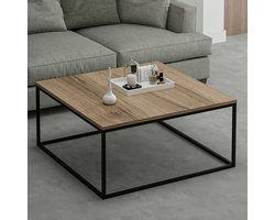 Loni Salontafel | 100% MELAMINE | Dore - Asir Group - Salontafel - Bruin - Melamine; Metaal