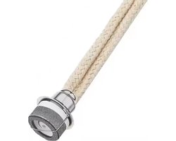 Lont met steen klein 13 mm en 15 cm lont voor geurbranders van Lampe Berger, LampAir, Ashleigh & Burwood en Millefiori
