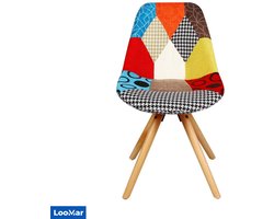 LooMar Luxe Eetkamerstoel - Stoel - met armleuning - Metalen poten - Linnen