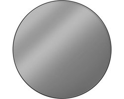 Looox Black Line Round Spiegel Ø 80 cm Mat Zwart