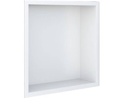 Looox BoX nis - 30x30x7cm - inbouw - met flens - wit