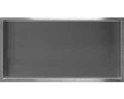 Looox BoX nis - 60x30x10cm - inbouw - rvs geborsteld