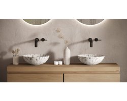 Looox Ceramic Terrazzo Opzetkom Ø 40x15 cm Black