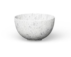 Looox Ceramic terrazzo Sink Ceramic small Waskom fontein 23cm rond terrazzo beige