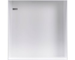 Looox Colour BoX inbouwnis - 30x30x10cm - RVS Wit mat