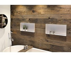 Looox Colour BoX inbouwnis - 60x30x10cm - RVS Wit mat